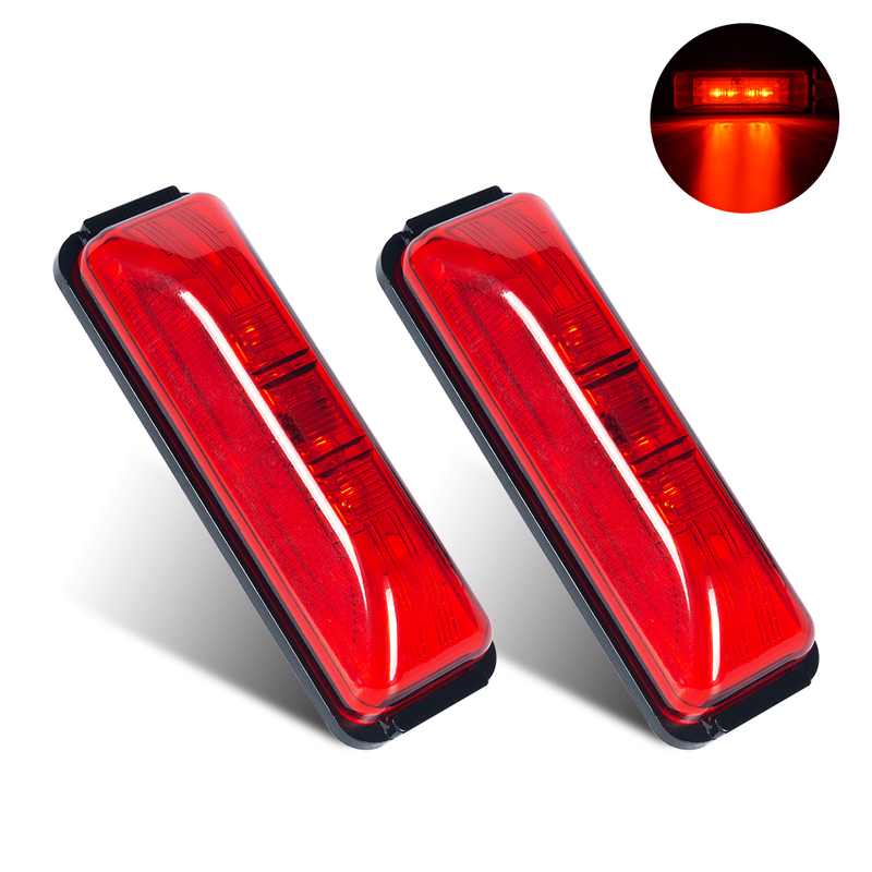 4 "rote LED-Anhängermarkierungsleuchte zur Oberflächenmontage