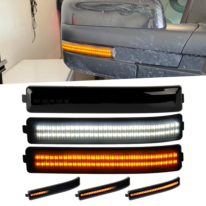 Ford Sequental Switchback LED Side Rückspiegelreflektor Blinker Licht mit geräuchertem Objektiv 
