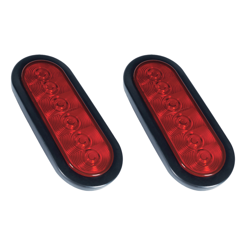 Rotes LED 6" Ovales Rücklicht