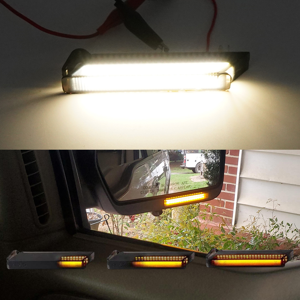 Ford F150 Expedition LED LED Flash & DRL Side Heckansicht Spiegel Drehensignale Lauflicht (geräuchertes Objektiv)