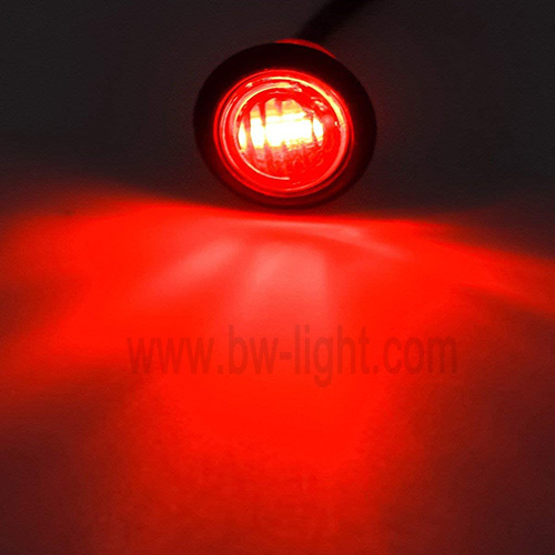 runde rote LED-Seitenmarkierungsleuchte für Autos