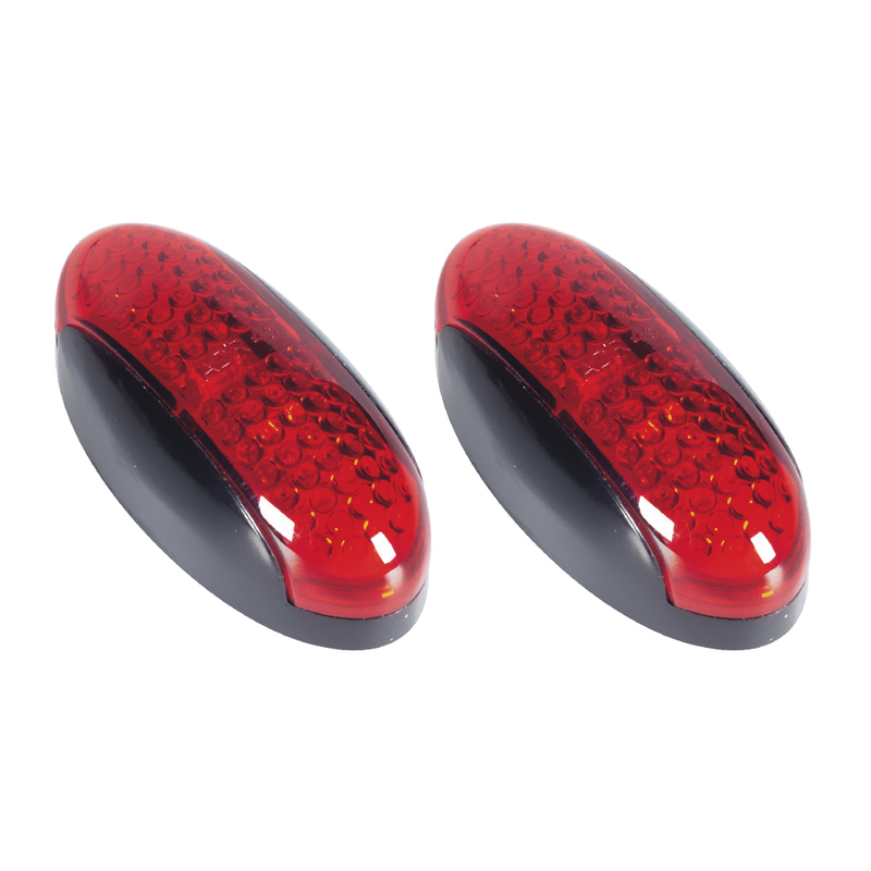 Rote ovale Oberflächenmontage -LED -Marker Seitenlicht