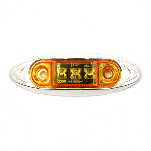Gelbe ovale LED-Seitenmarkierungsleuchten mit klarer Linse